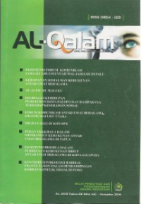 Al-Qalam : Jurnal Penelitian Agama Dan Sosial Budaya