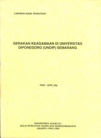 Gerakan Keagamaan di Universitas Diponegoro (Undip) Semarang