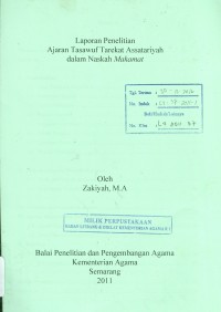 Laporan Penelitian Ajaran Tasawuf Tarekat Asstariyah Dalam Naskah Makamat