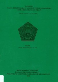 Laporan Hasil Terjemahan Analisis Teks Dan Konteks Naskah Klasik Dan Keagamaan Carios Babad Sumedang