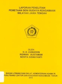 Laporan Penelitian Pemetaan Seni Budaya Keagamaan Wilayah Jawa Tengah