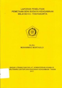 Laporan Penelitian Pemetaan Seni Budaya Keagamaan Wilayah D.I.Yogjakarta