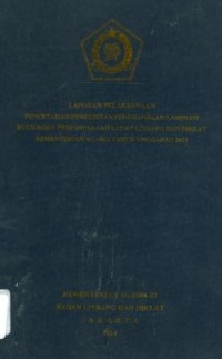 Laporan pelaksanaan pencetakan/penerbitan/pengadaan/laminasi buku-buku perpustakaan badan diklat kementerian agama Tahun anggaran 2014