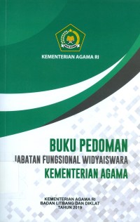 Buku Pedoman Jabatan Fungsional Widyaiswara Kementerian Agama