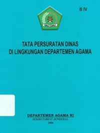 Tata Persuratan Dinas di Lingkungan Departemen Agama