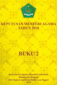 Keputusan Menteri Agama Tahun 2018 Buku 2