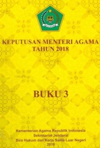 Keputusan Menteri Agama Tahun 2018 Buku 3