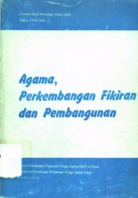 Agama, Perkembangan Fikiran dan Pembangunan