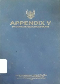 Appendix V: Pedoman Prakualifikasi