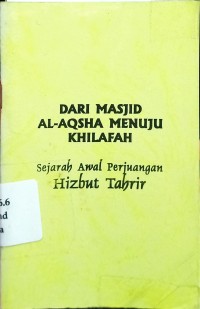 Dari Masjid Al-Aqsha Menuju Khilafah