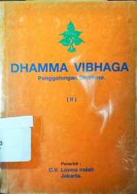 Dhamma Vibhaga: Penggolongan Dhamma II