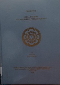 Disertasi : Etika Budaya dalam Sistem Perekonomian