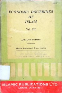 Economic Doctrines Of Islam Vol. 3