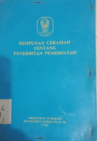 Himpunan Ceramah Tentang Penerbitan Pemerintah