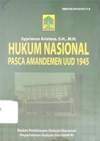 Hukum Nasional Pasca Amandemen UUD 1945