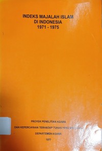 Indeks Majalah Islam di Indonesia 1971 - 1975