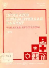 Indikator Kesejahteraan Rakyat 1993 = Welfare Indicators 1993