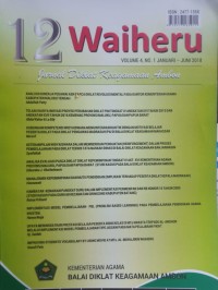 Jurnal 12 Waiheru Volume 04 Nomor 01, Januari-Juni 2018