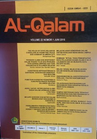 Jurnal Al-Qalam Volume 22 Nomor 1, Juni 2016
