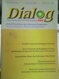 Jurnal Dialog Nomor 54 Tahun XXV, Desember 2002