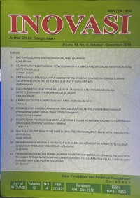 Jurnal Inovasi Volume 12 Nomor 04, Oktober- Desember 2018