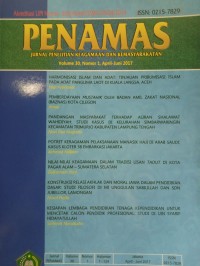 Jurnal Penamas Volume 30 Nomor 1, April-Juni 2017