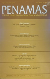 Jurnal Penamas Volume XXII Nomor 1, Tahun 2009