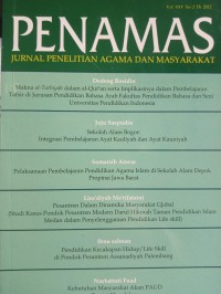 Jurnal Penamas Volume XXV Nomor 2, Tahun 2012