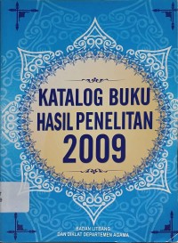 Katalog Buku Hasil Penelitian 2009
