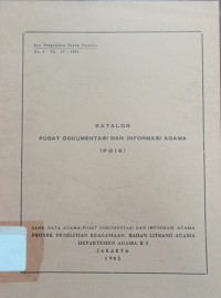 Katalog Pusat Dokumentasi dan Informasi Agama (PDIA)