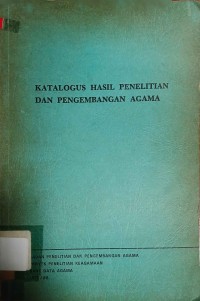 Katalogus Hasil Penelitian dan Pengembangan Agama
