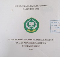 Laporan Hasil - Hasil Penelitian Tahun 2008-2012