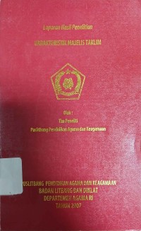 Laporan Hasil Penelitian : Karakteristik Majelis Taklim