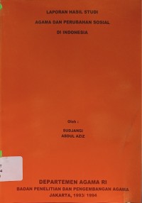 Laporan Hasil Studi Agama dan Perubahan Sosial di Indonesia