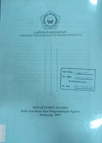 Laporan Kegiatan Workshop Pengembangan Wawasan Penelitian