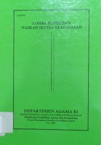 Laporan Lomba Penulisan Naskah Sketsa Keagamaan