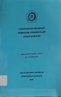 Laporan Pelaksanaan Orientasi Pengelolaan Perpustakaan