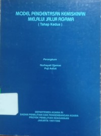 Model Pengentasan Kemiskinan Melalui Jalaur Agama (Tahap Kedua)