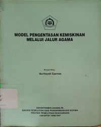 Model Pengentasan Kemiskinan Melalui Jalur Agama