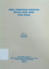 Model Pengentasan Kemiskinan Melalui Jalur Agama (Tahap Ketiga)