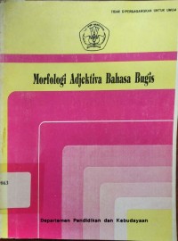 Morfologi Adjektiva Bahasa Bugis