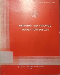 Morfologi dan Sintaksis Bahasa Tontemboan