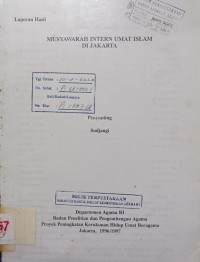 Musyawarah Intern Umat Islam di Jakarta