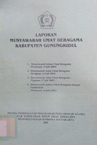 Musyawarah Umat Beragama Kabupaten Gunungkidul: Laporan