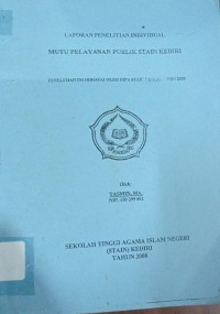 Mutu Pelayanan Publik STAIN Kediri