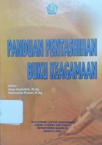 Panduan Pentashihan Buku Keagamaan