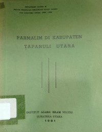 Parmalim di Kabupaten Tapanuli Utara