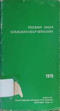 Pedoman Dasar Kerukunan Hidup Beragama