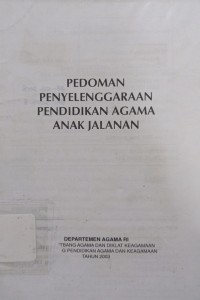 Pedoman Penyelenggaraan Pendidikan Agama Anak Jalanan