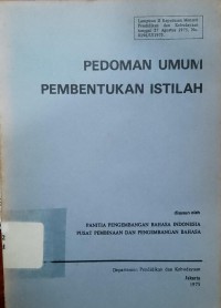 Pedoman Umum Pembentukan Istilah